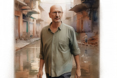 Grandmasterp_a_bald_man_walking_down_the_street_with_a_puddle_b_a14c6bce-6d88-47fe-aba2-5f0eeced9e36