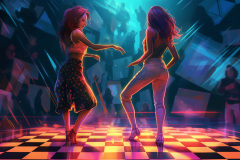 Grandmasterp_two_beautiful_women_dancing_wildly_and_ecstaticall_c0e90e73-894c-4e17-b897-a5b1cf796b50