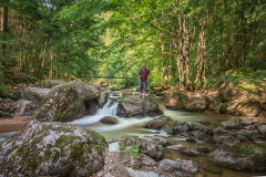 am-Felsen-im-Wasser-stehend