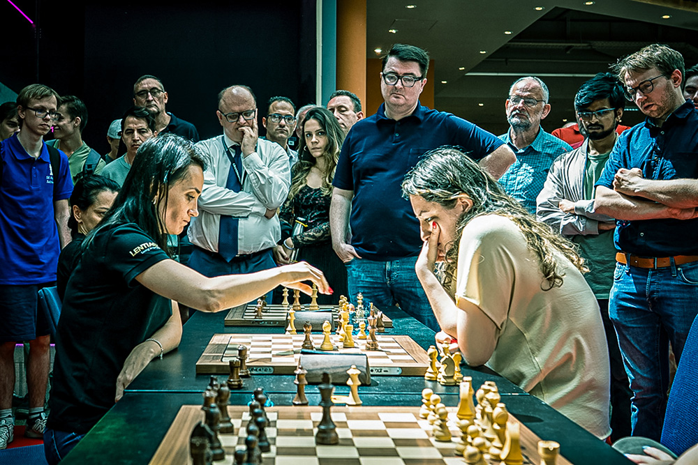 Schachpartie beim Plus City Grand Prix 2026
