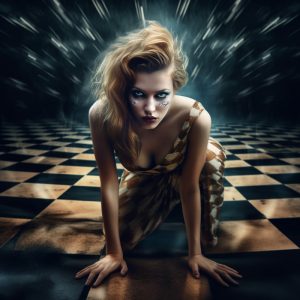 Grandmasterp_a_woman_standing_on_a_checkered_floor_in_the_style_d8171eef-c780-48ec-b5c6-cee20e99da2a (1)